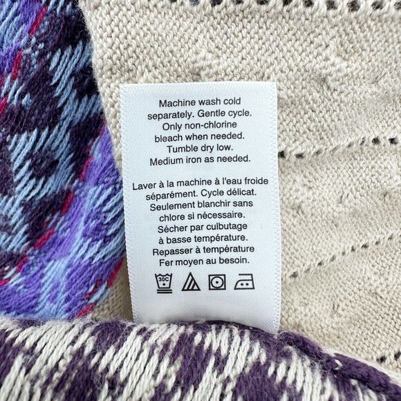 Coldwater Creek Womens Button Cardigan 2X Patchwork Eclectic Artsy Whimsical - Picture 9 of 9